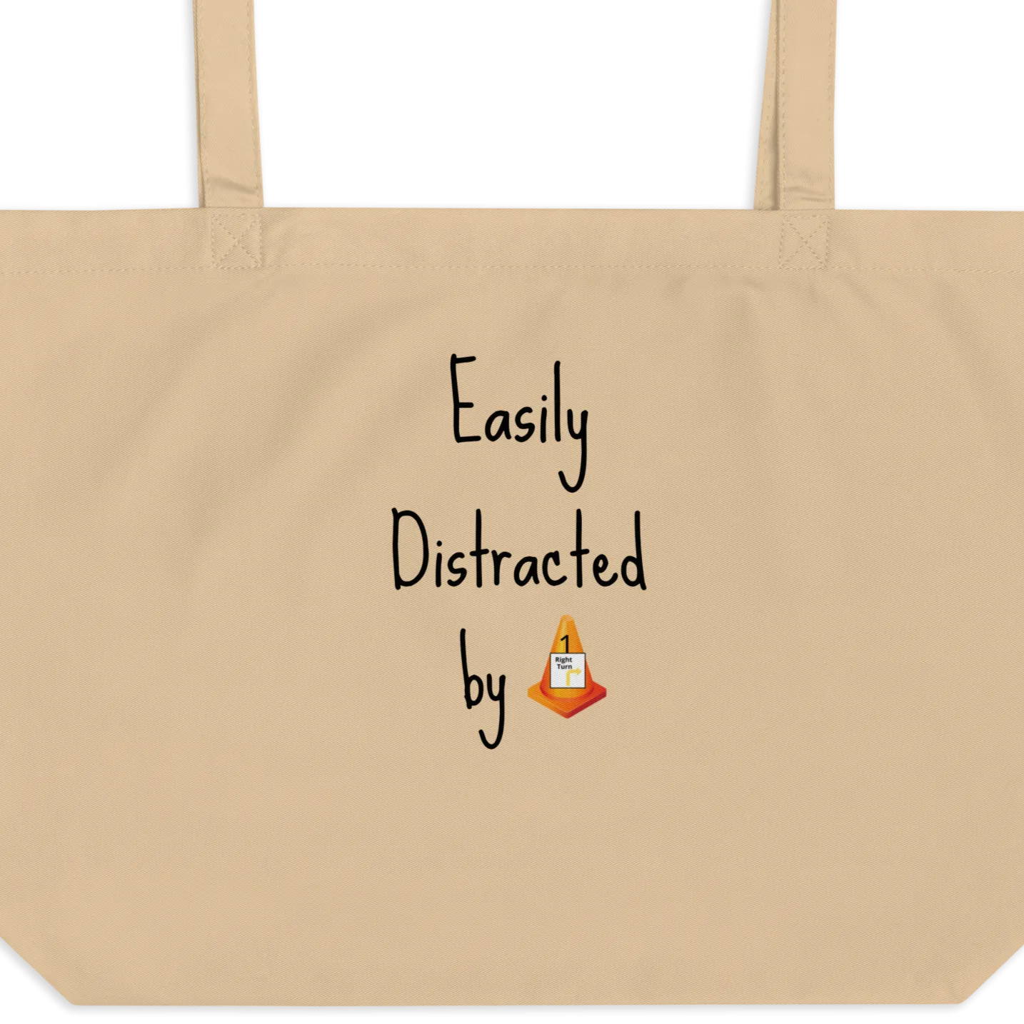 Easily Distracted by Dog Rally X-Large Tote/ Shopping Bags