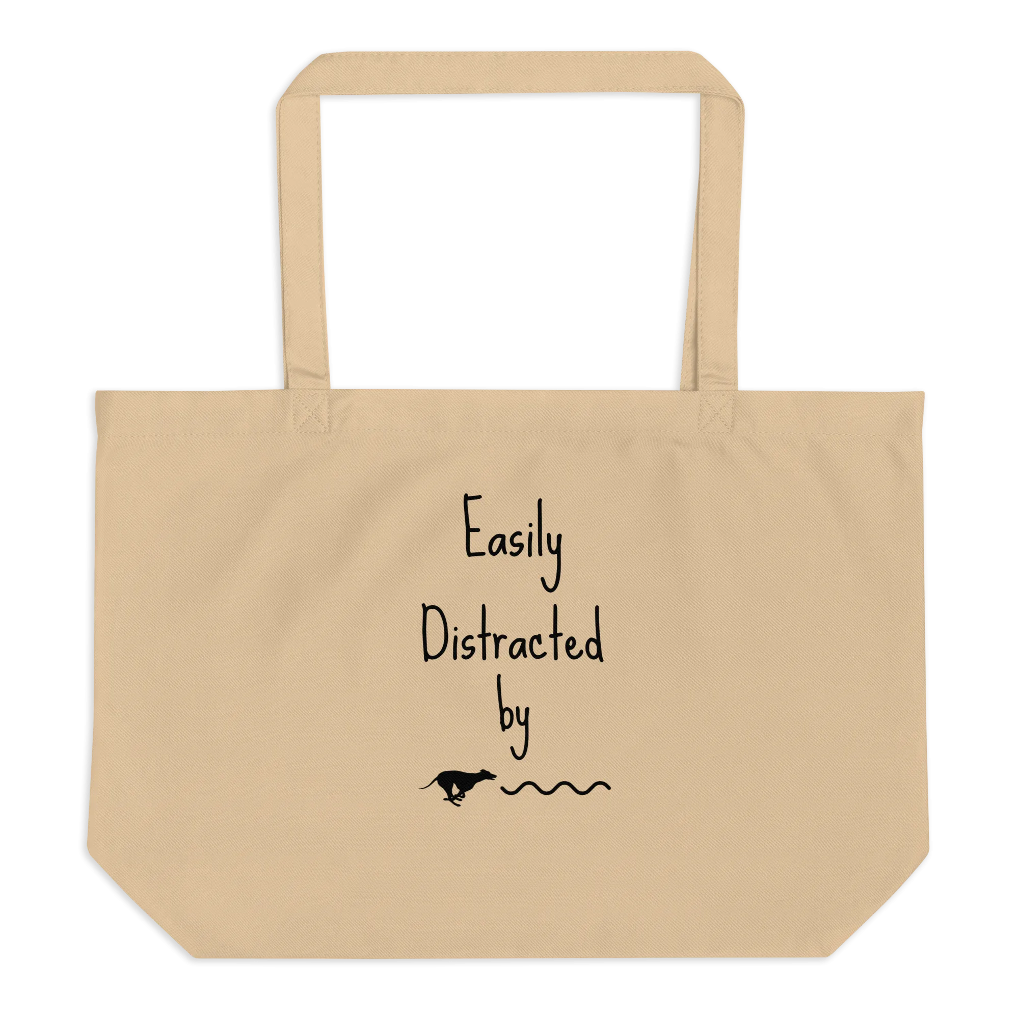 Easily Distracted by Lure Coursing X-Large Tote/ Shopping Bags
