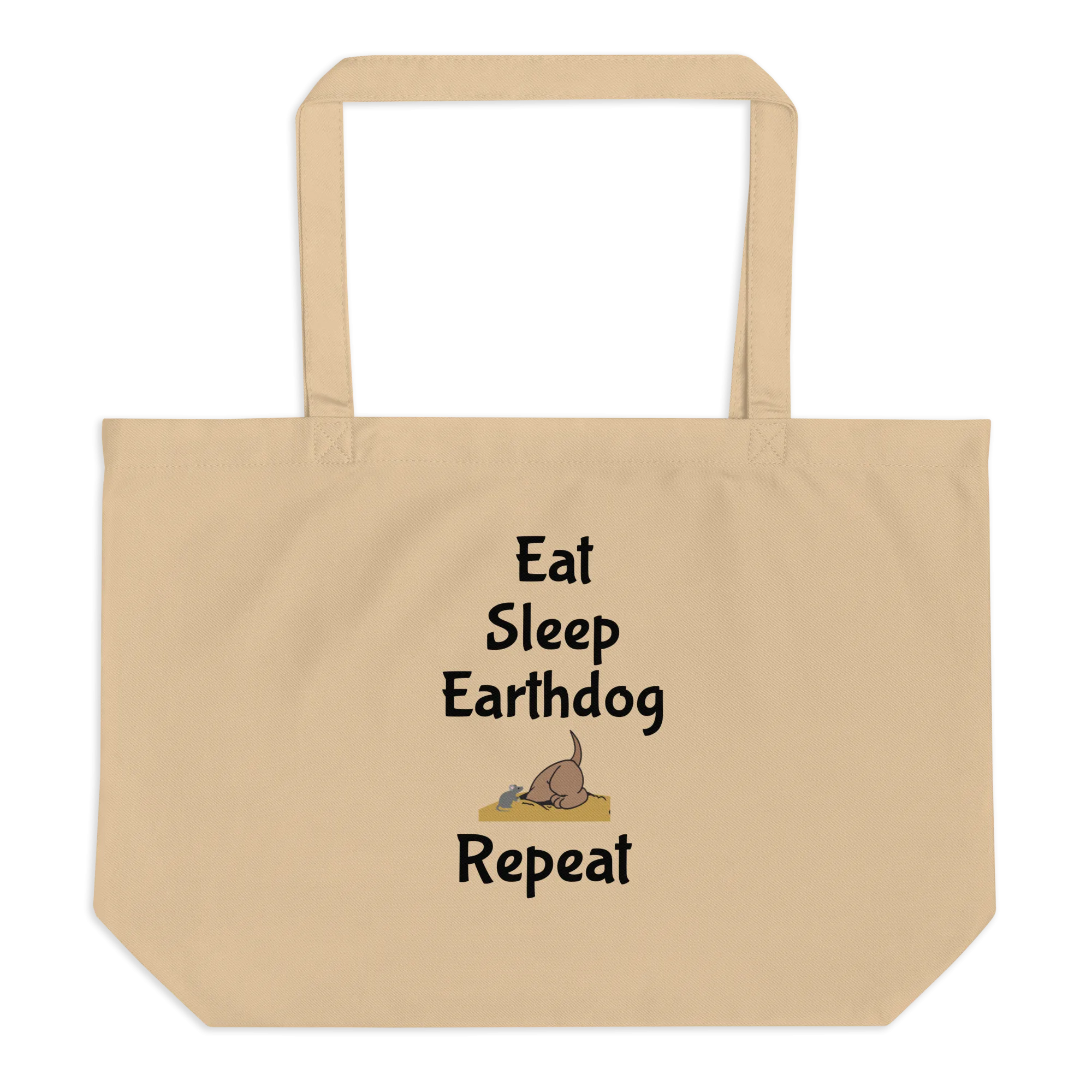Eat, Sleep, Earthdog, Repeat X-Large Tote/ Shopping Bags