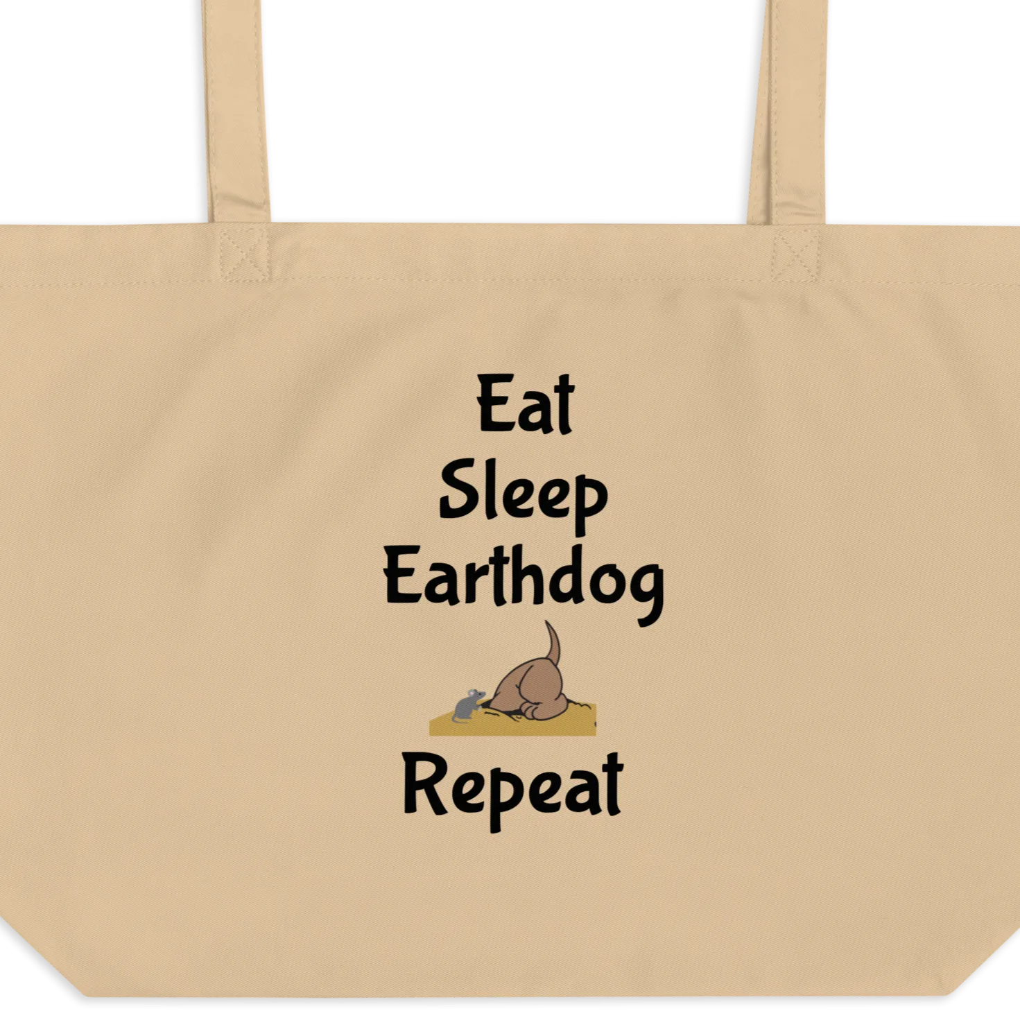Eat, Sleep, Earthdog, Repeat X-Large Tote/ Shopping Bags