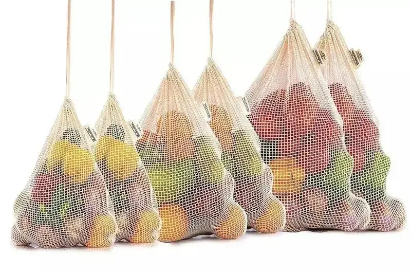 Eco-Friendly Reusable Cotton Produce Bags – Washable and Durable for Grocery Shopping