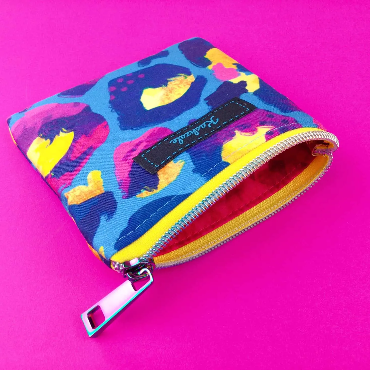 Electric Leopard Coin Purse. Kasey Rainbow Design.
