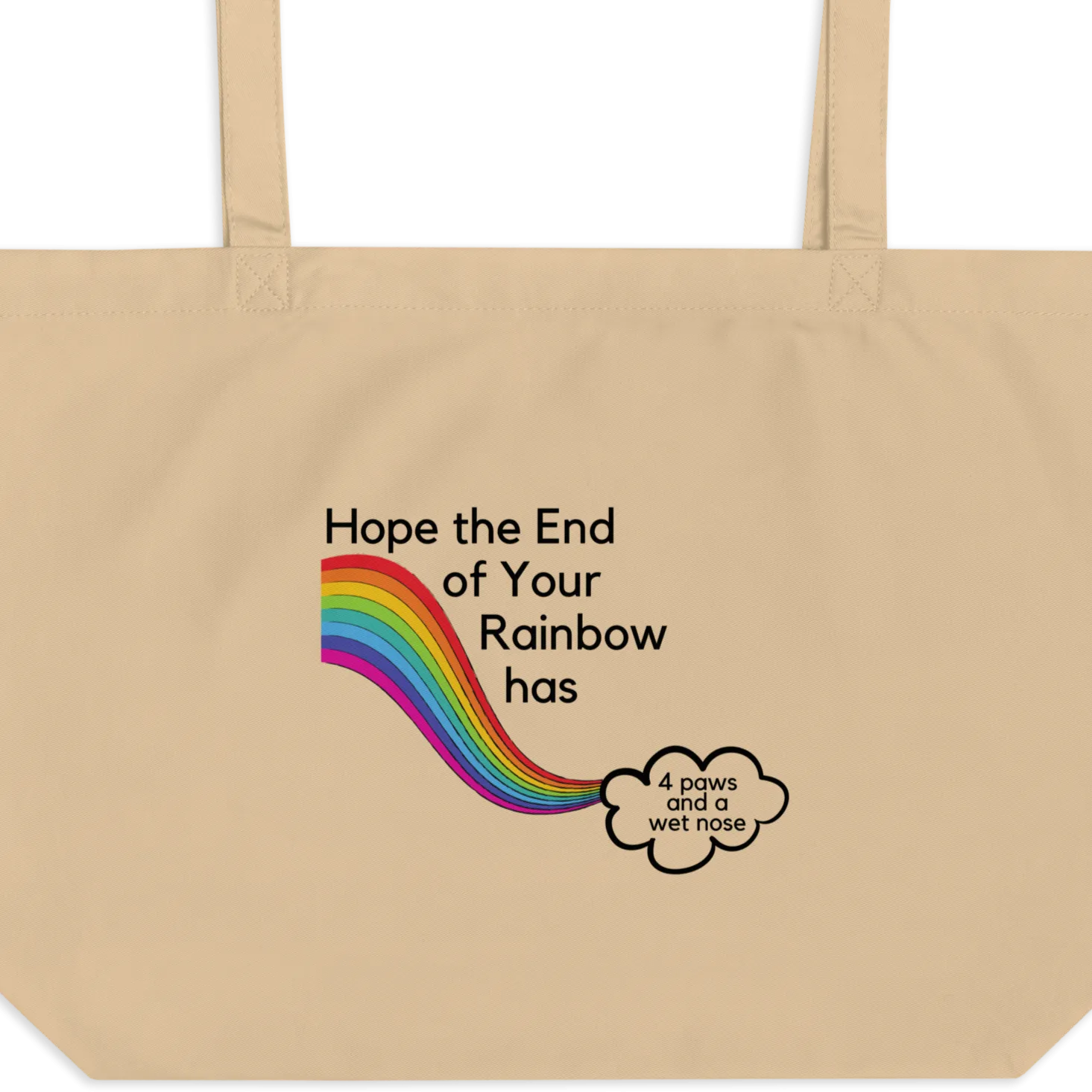 End of Your Rainbow with Cloud X-Large Tote/ Shopping Bags