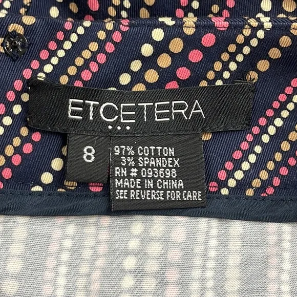 Etcetera multicolor polka dots twill mini skirt 8