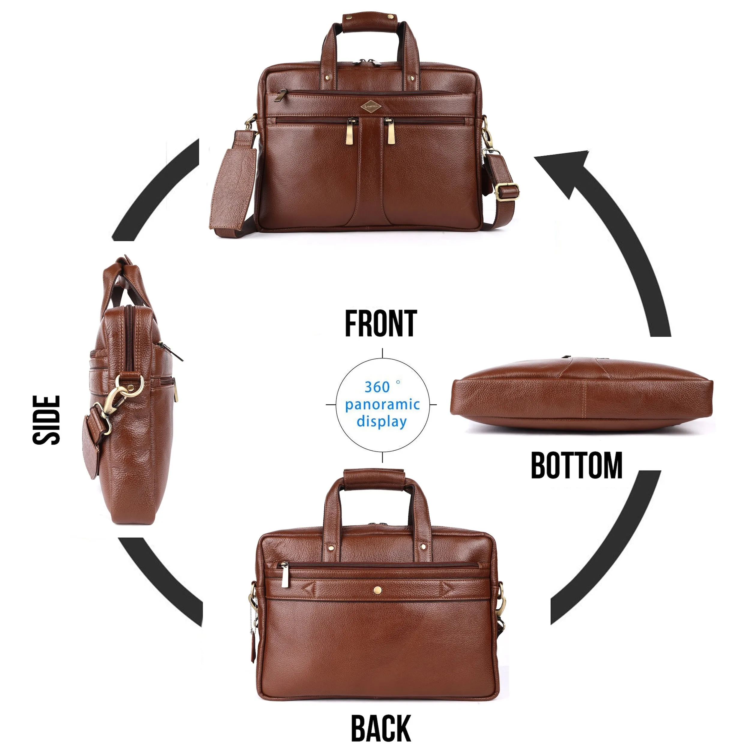 Explorer Classic Leather Laptop Bag #2816