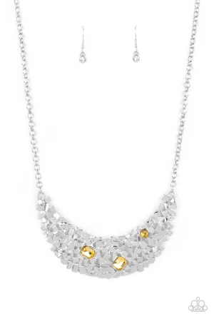 Fabulously Fragmented - Yellow Necklace