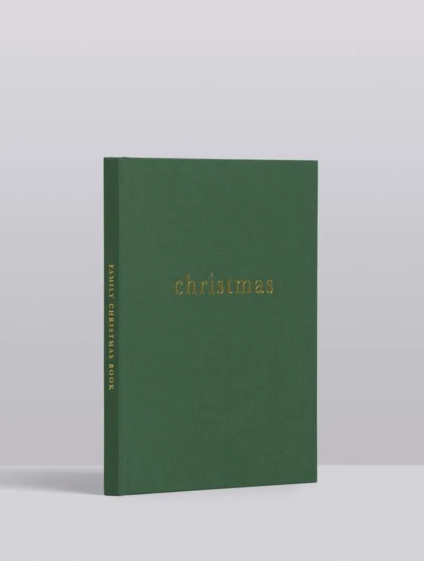 Family Christmas Book Forest Green