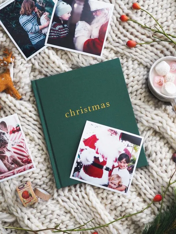 Family Christmas Book Forest Green