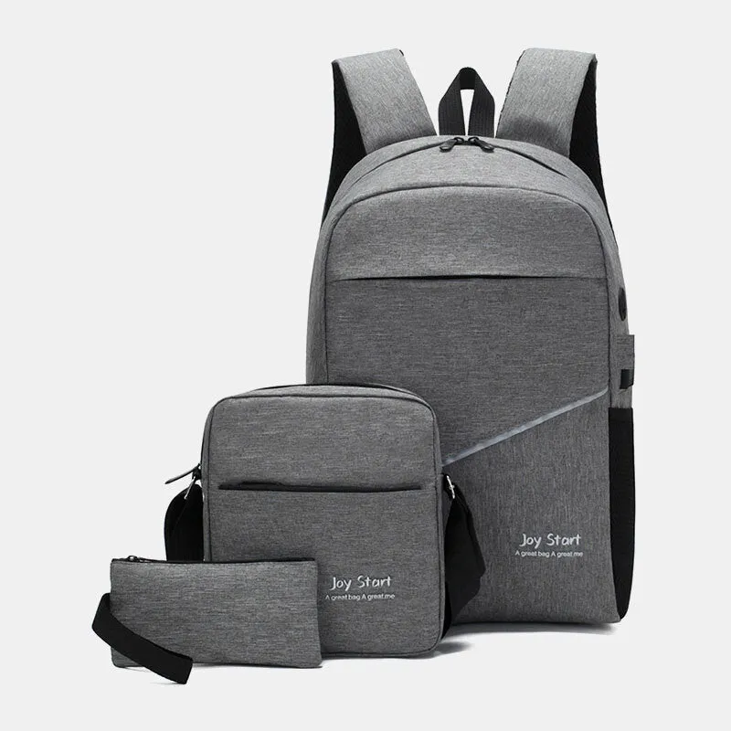 Fashion Casual Laptop Bag Backpack Crossbody Bag Clutch Bag 3pcs. Set Bag