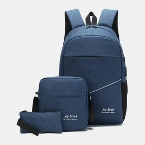 Fashion Casual Laptop Bag Backpack Crossbody Bag Clutch Bag 3pcs. Set Bag