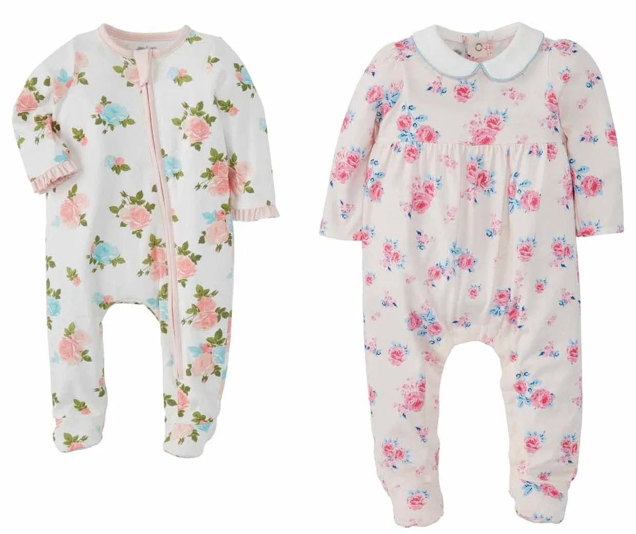 Floral Sleepers Watch Me Grow Gift Set