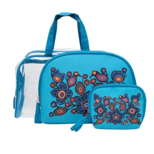 Flowers and Birds Cosmetic Bag Set