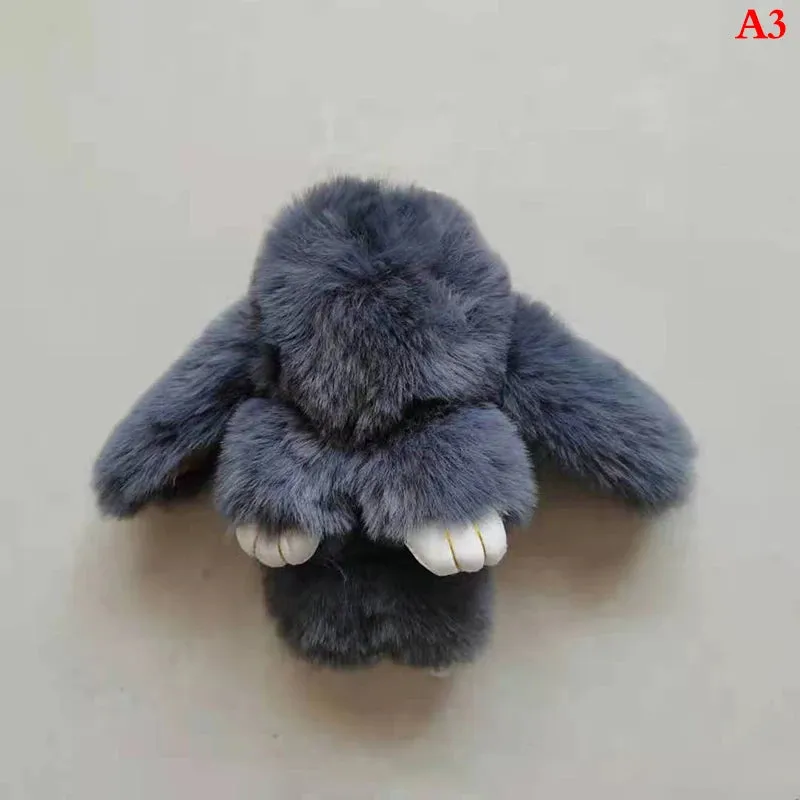 Fluffy Bunny Keychain 🐰✨ Adorable Pom Pom Charm for Bags & Keys! 🐇💖