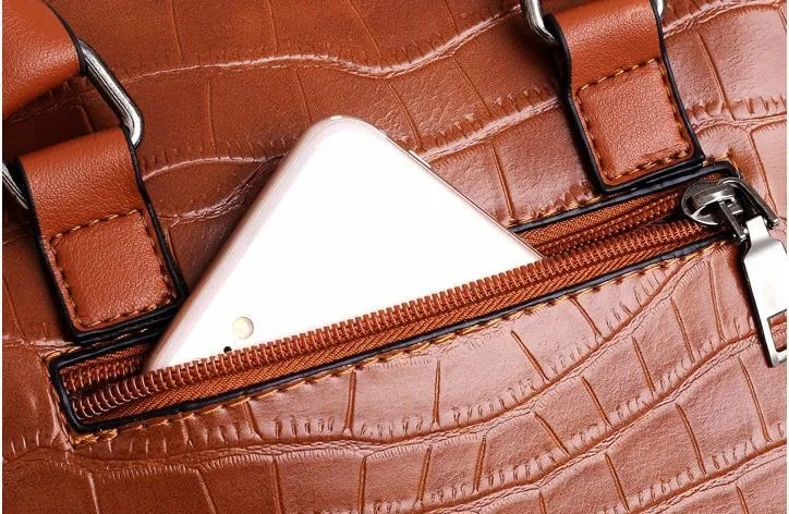 FRANCESCA | 4-PIECE LEATHER BAG SET