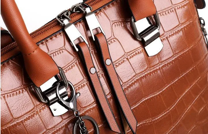 FRANCESCA | 4-PIECE LEATHER BAG SET