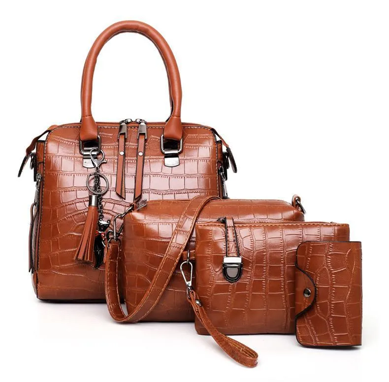 FRANCESCA | 4-PIECE LEATHER BAG SET