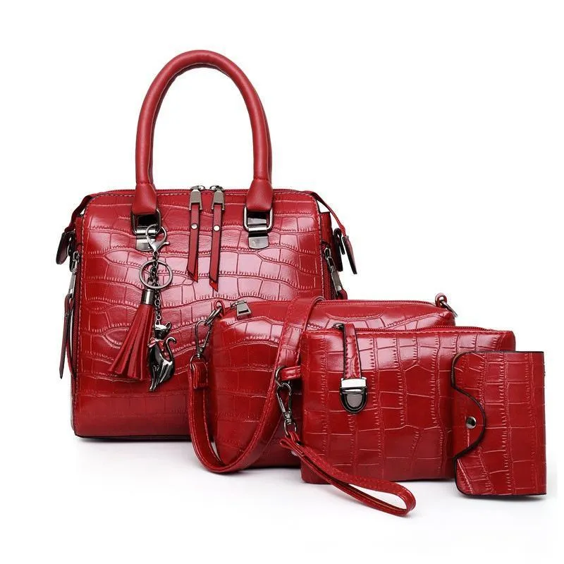 FRANCESCA | 4-PIECE LEATHER BAG SET