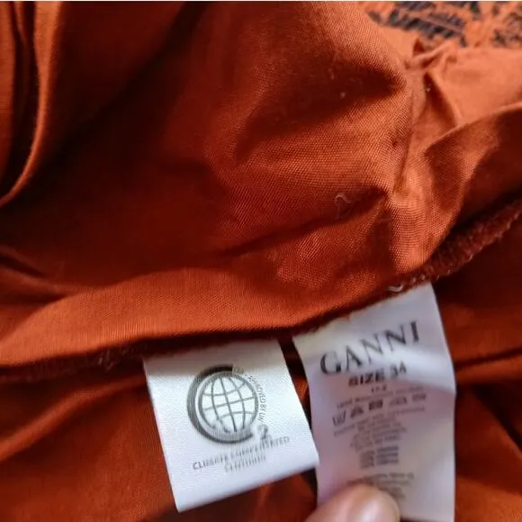 Ganni Beaumont Mini Dress in Brandy Brown Size: US 2