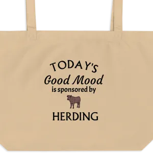 Good Mood by Cattle Herding X-Large Tote/ Shopping Bags