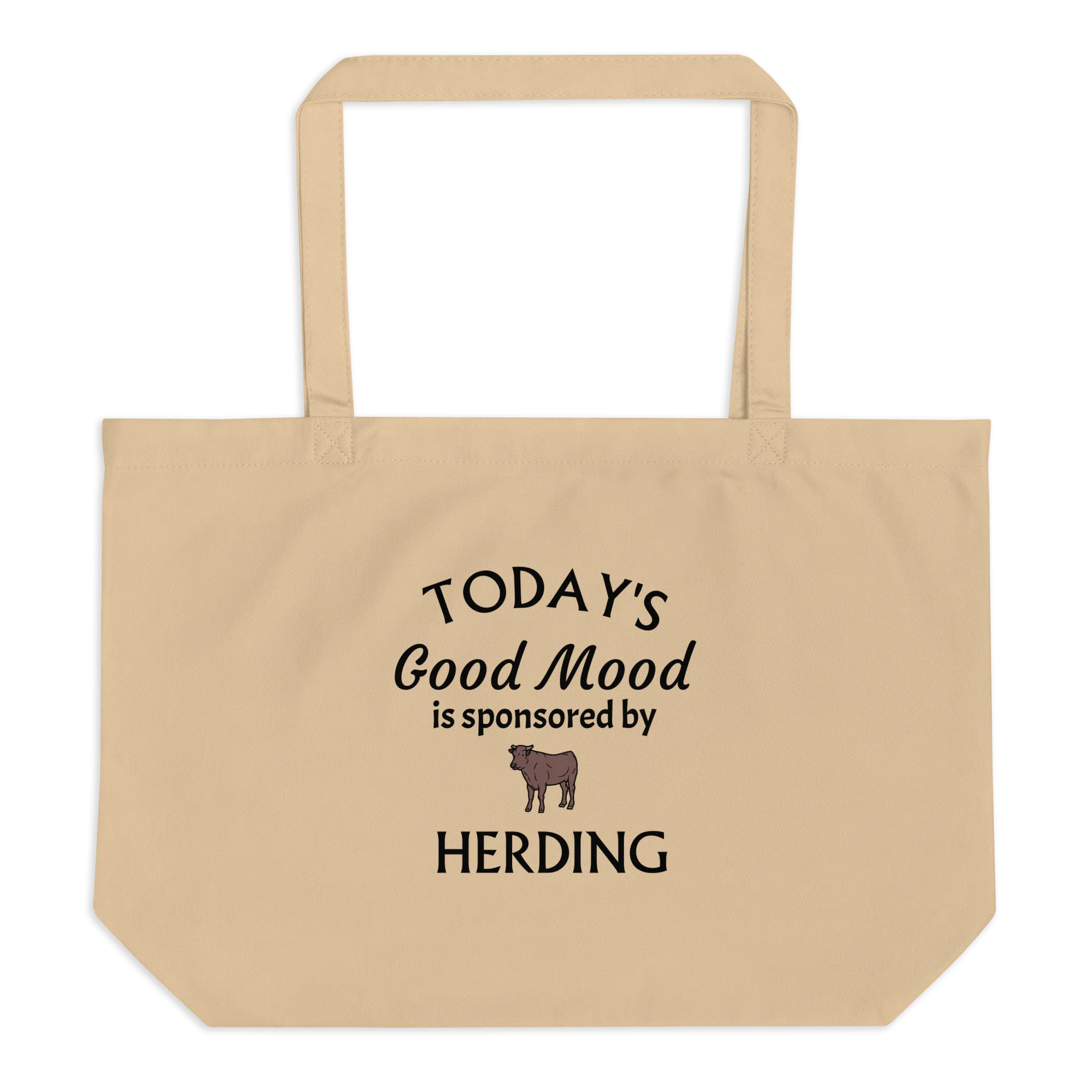 Good Mood by Cattle Herding X-Large Tote/ Shopping Bags