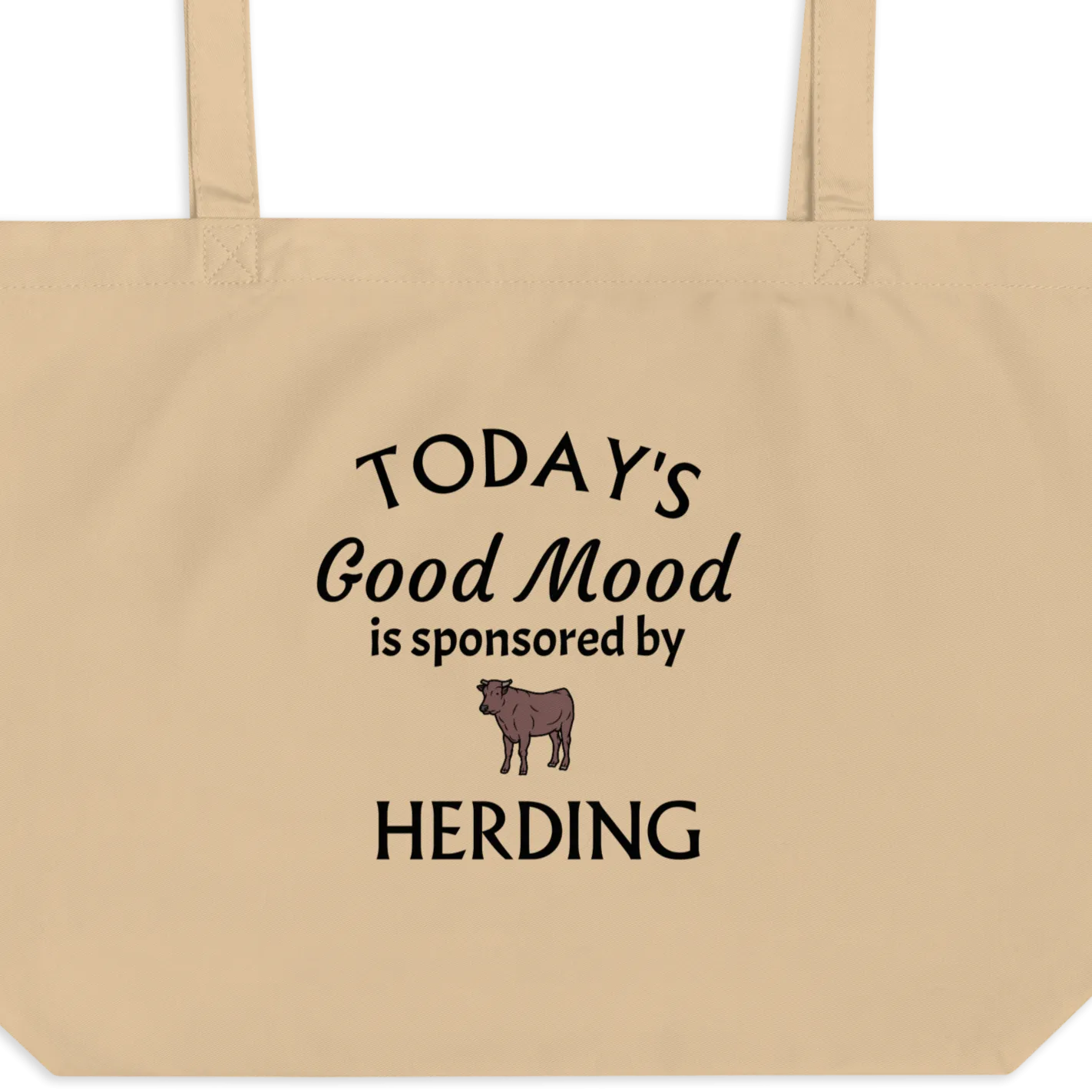 Good Mood by Cattle Herding X-Large Tote/ Shopping Bags