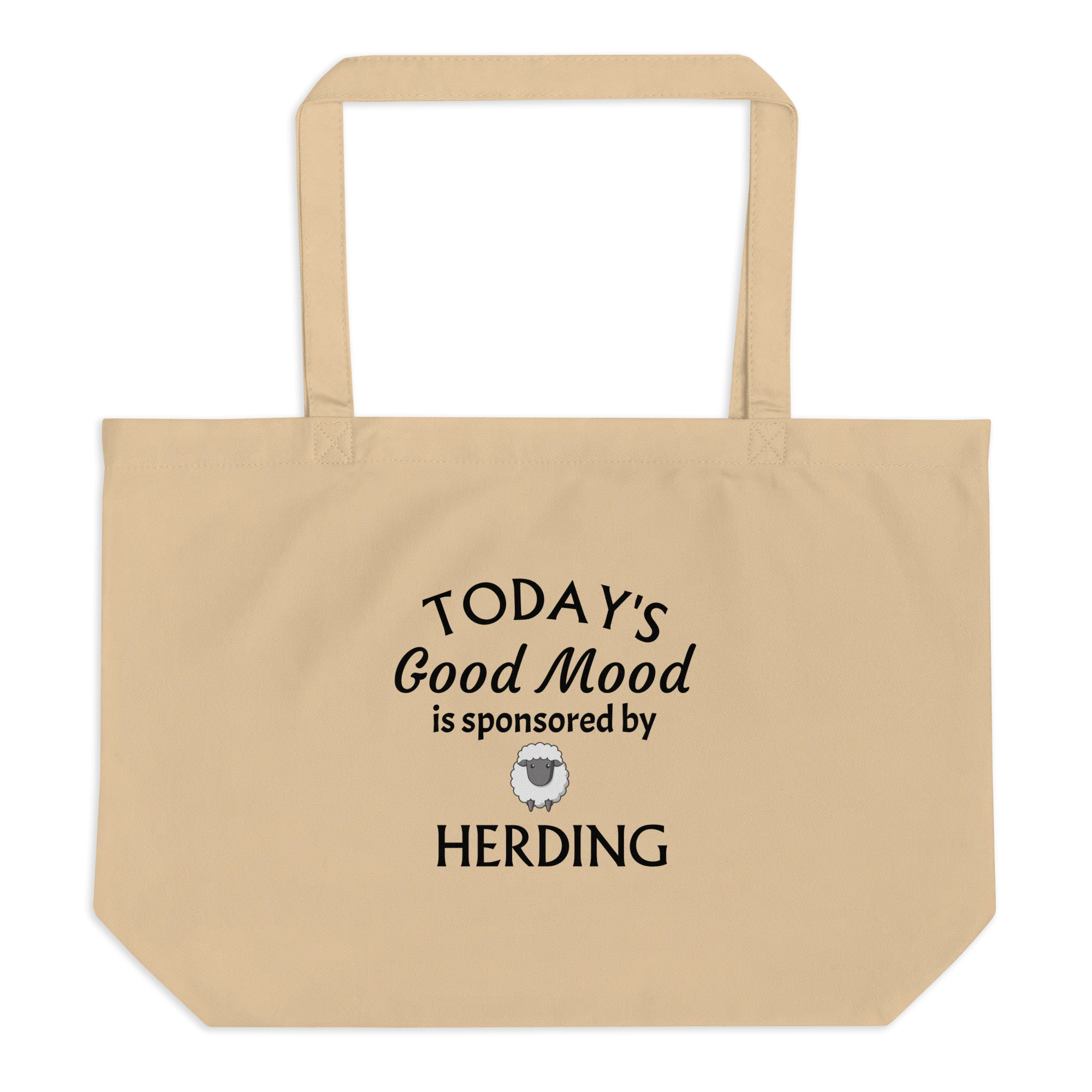 Good Mood by Sheep Herding X-Large Tote/ Shopping Bags
