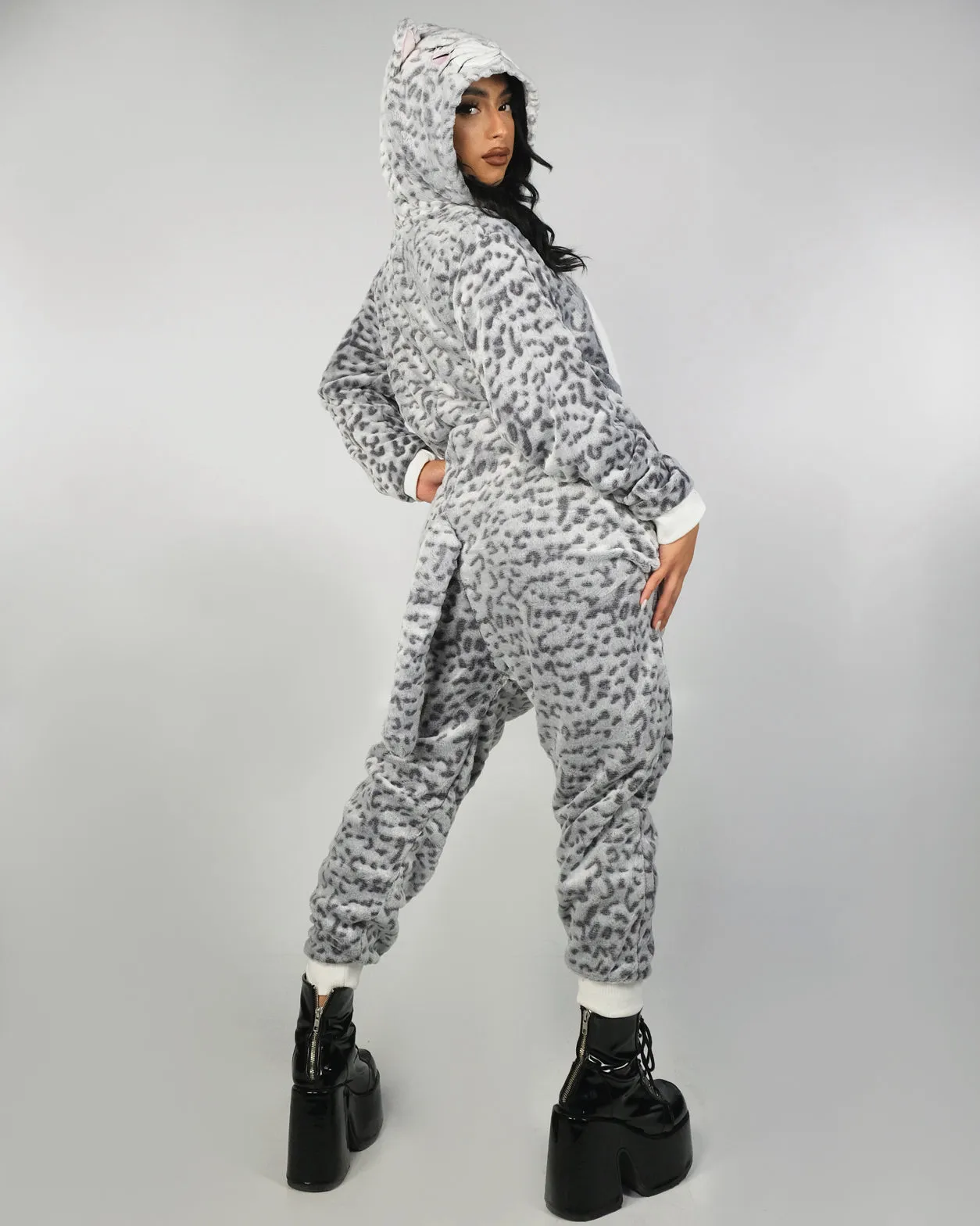 Grey Leopard Unisex Onesie