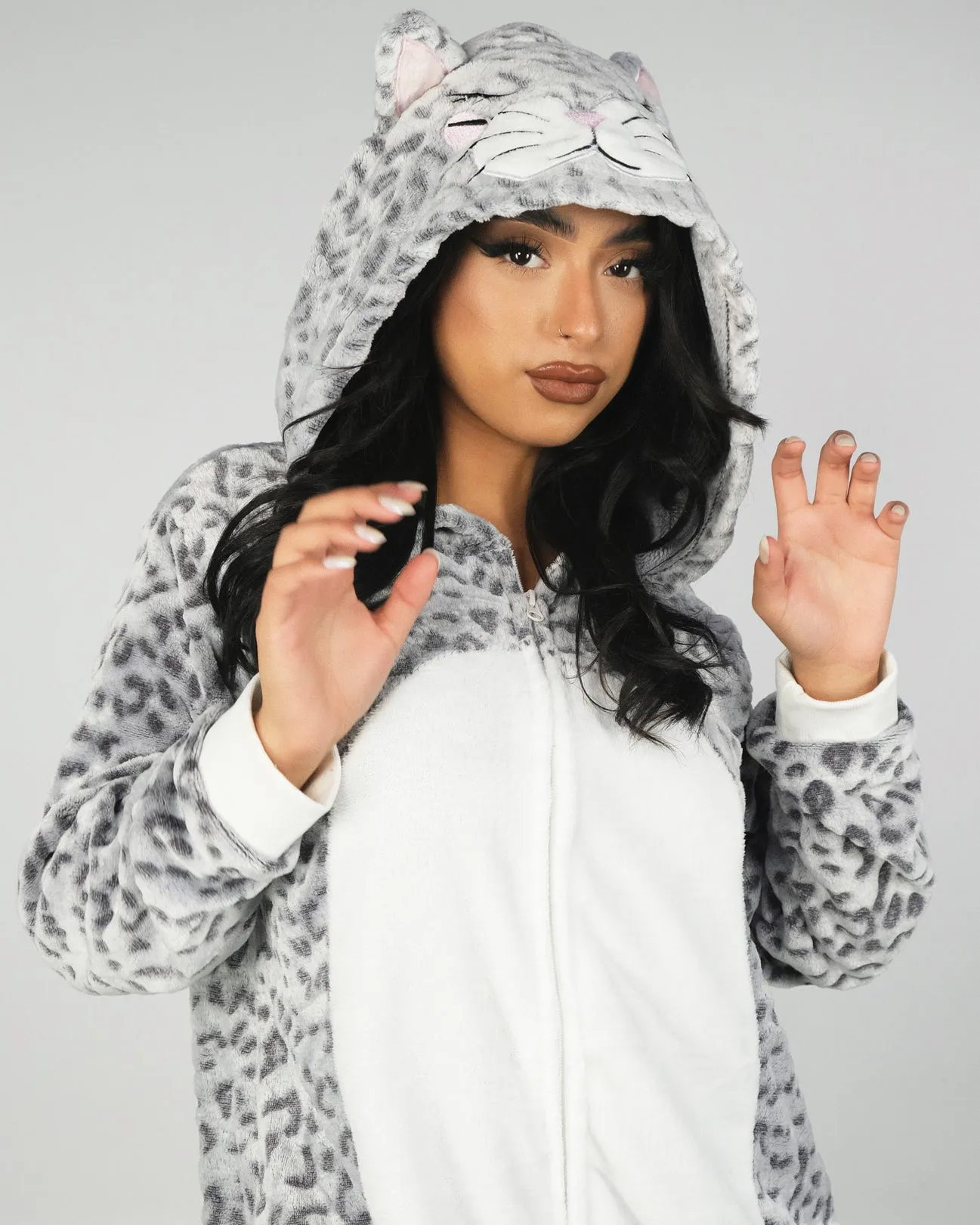 Grey Leopard Unisex Onesie