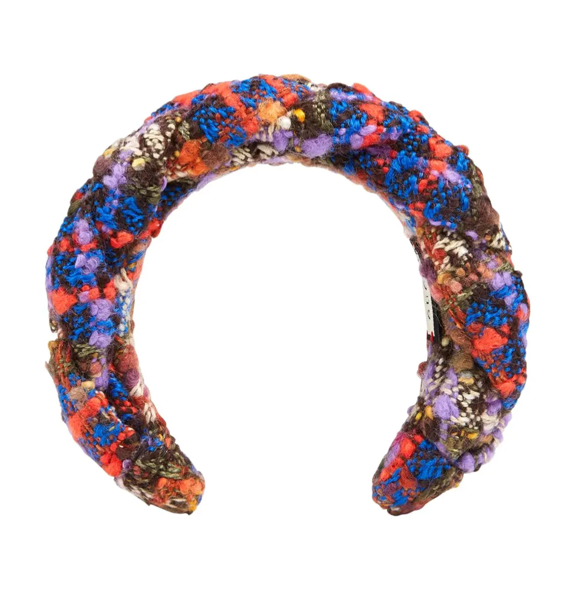 Gucci Armonia Tweed Braided Headband in Purple Multicolor