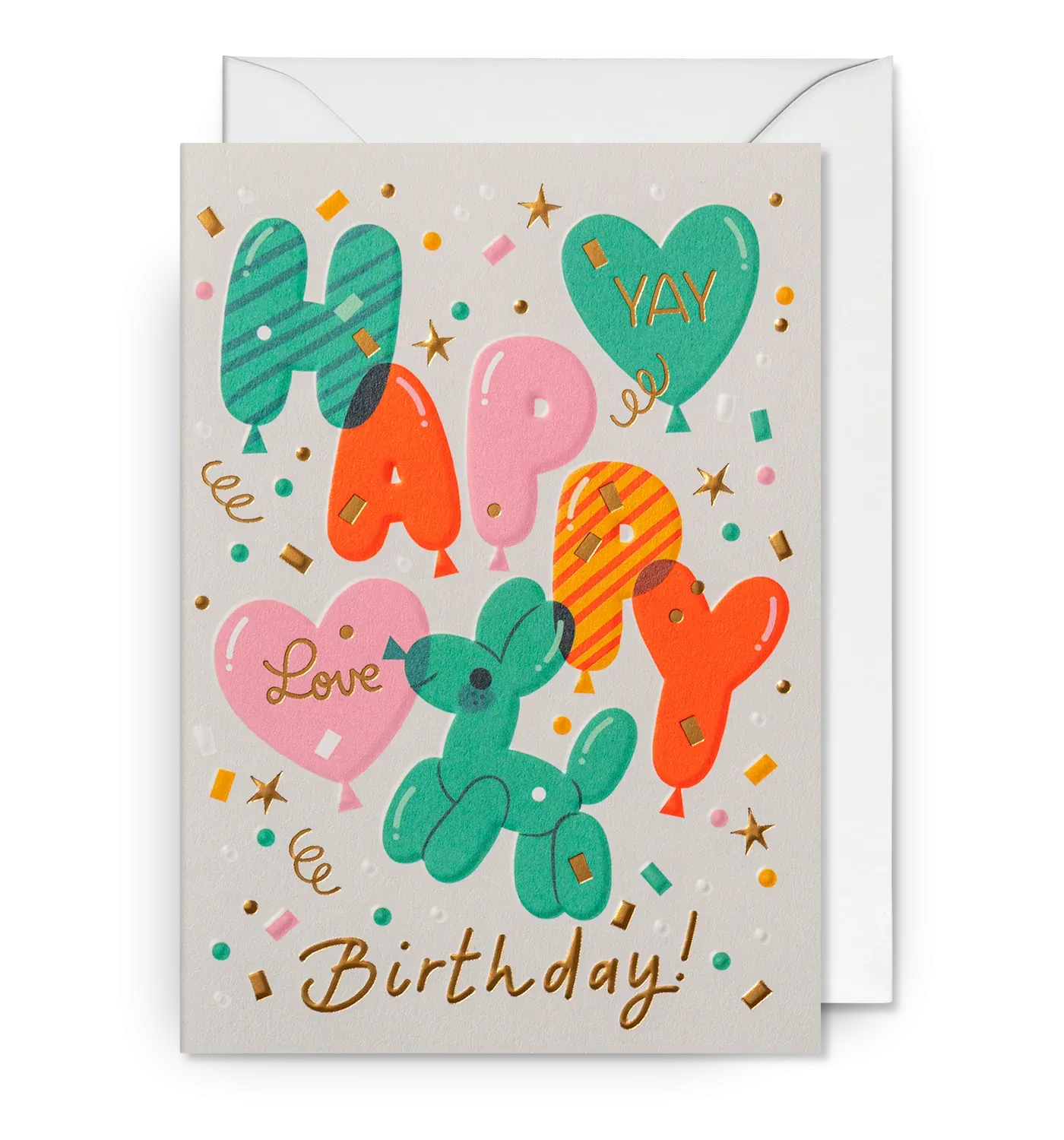 Happy Birthday Balloons & Confetti