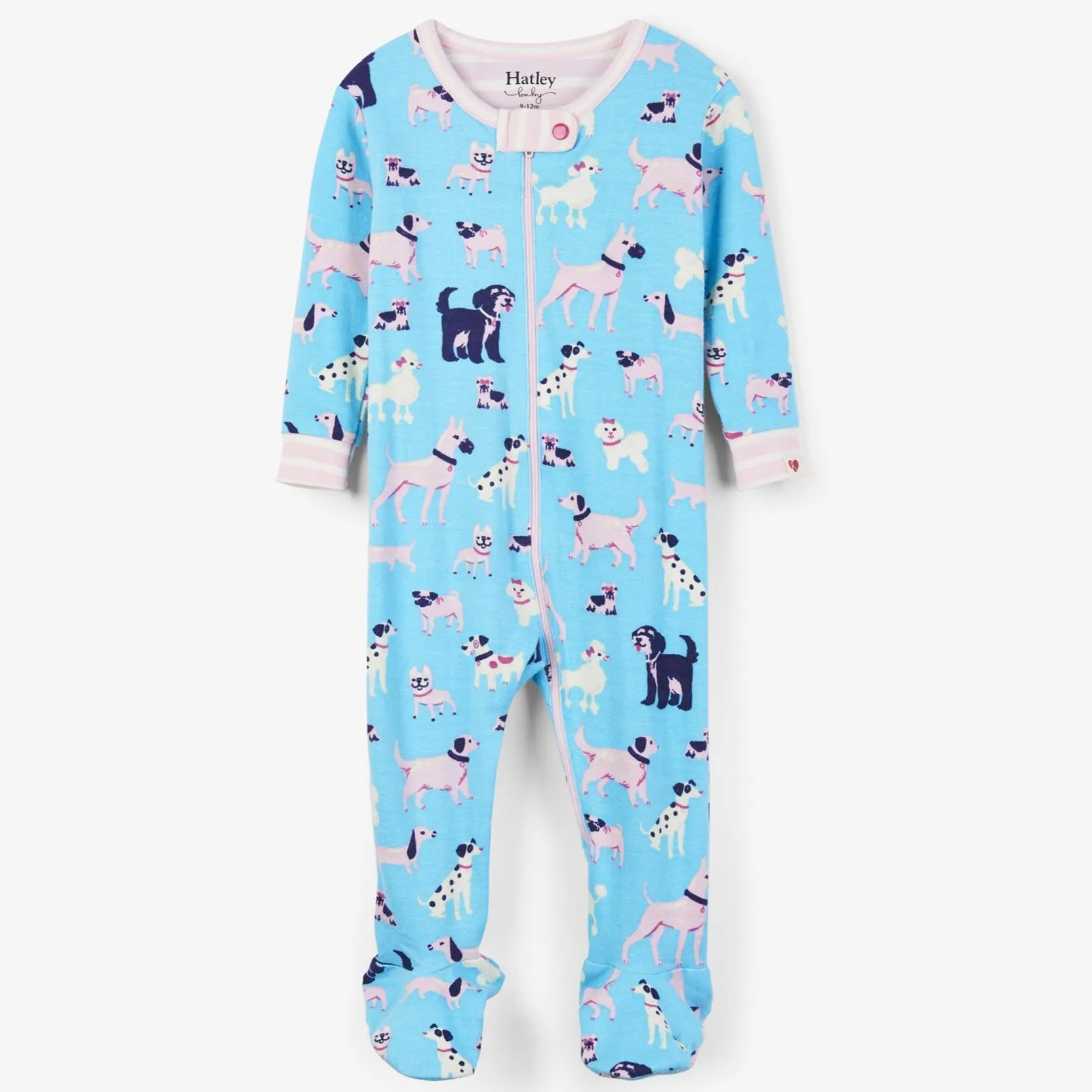 Hatley Organic Footed Coverall - Playful Pooches