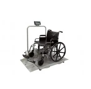 Health O Meter Portable/Folding Digital Wheelchair Single Ramp Scale with Handrails (1EA)