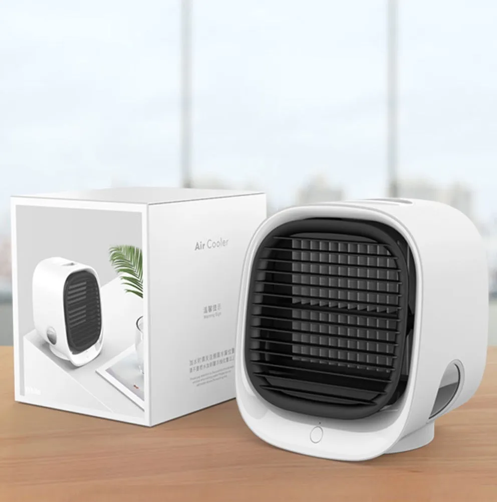 Homlly Portable Air Cooler Night Lamp Fan