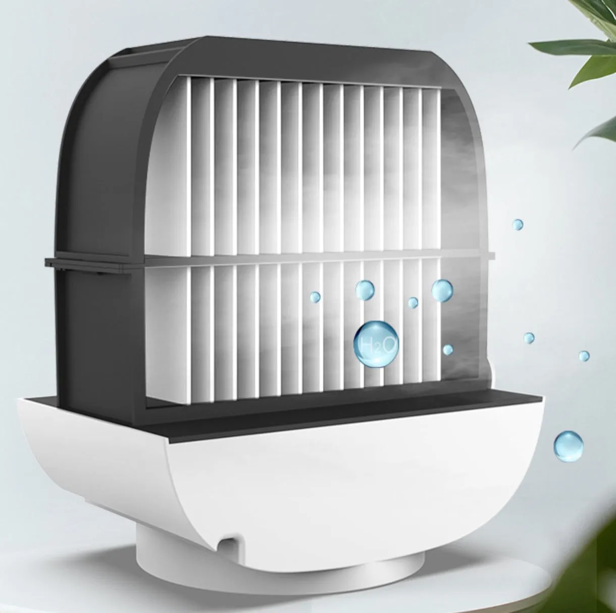 Homlly Portable Air Cooler Night Lamp Fan