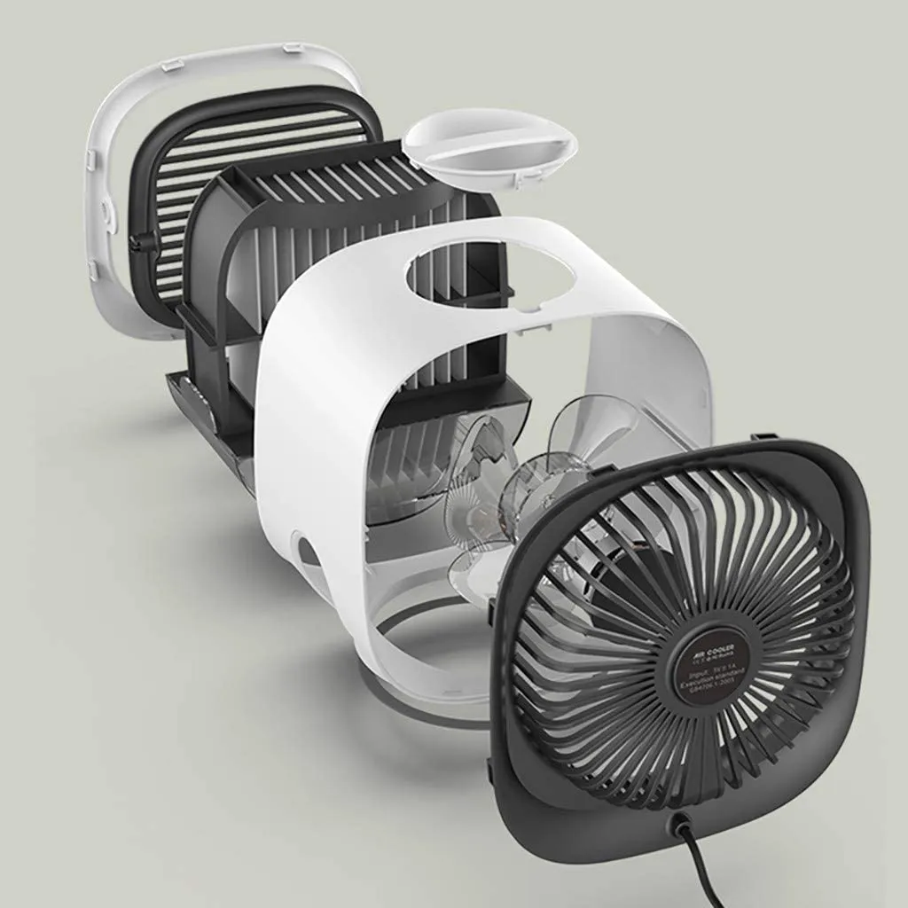 Homlly Portable Air Cooler Night Lamp Fan