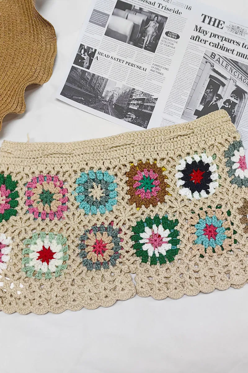 HQZ1241 Crochet High-Waist Shorts Pant
