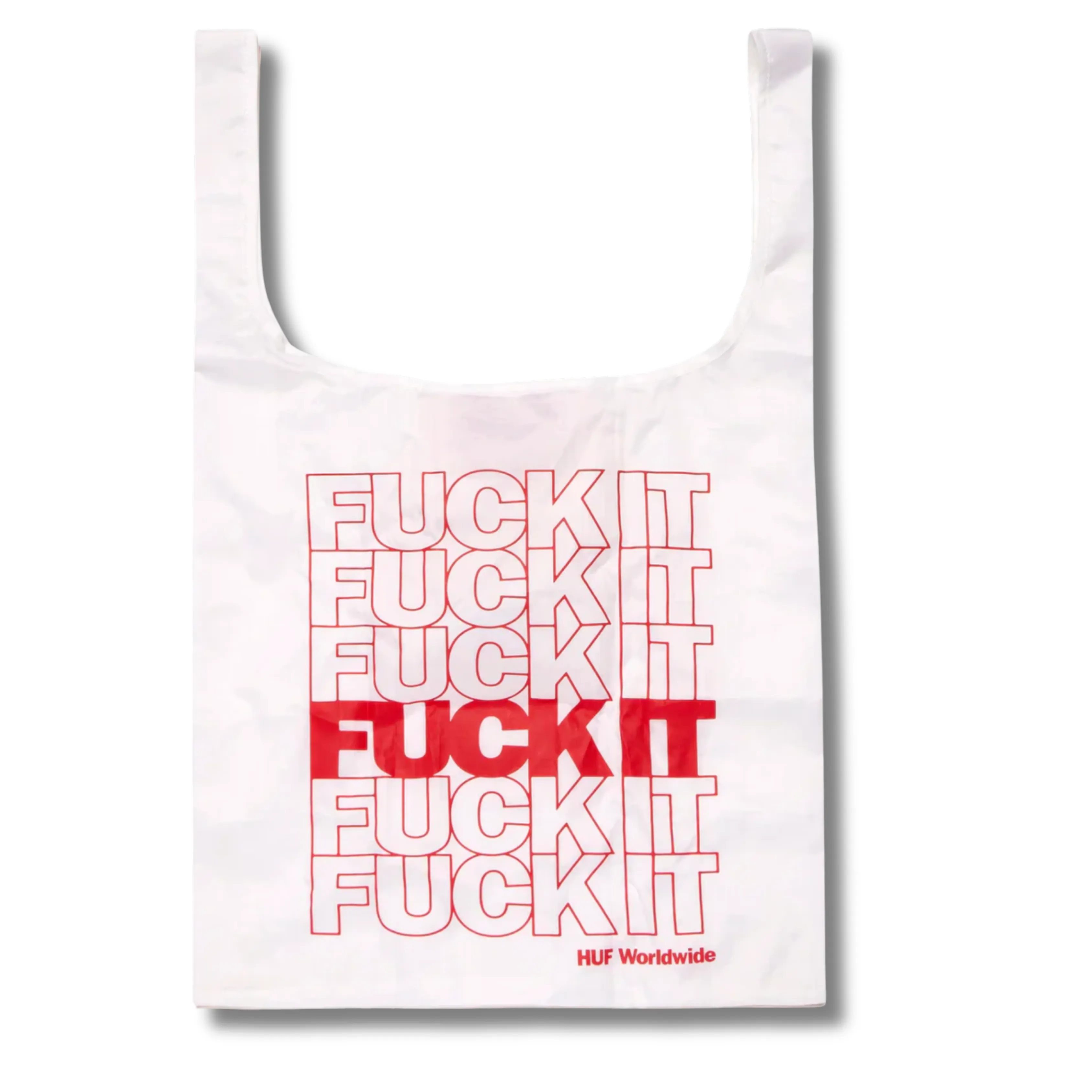HUF FUCK IT PACKABLE BODEGA BAG - WHITE