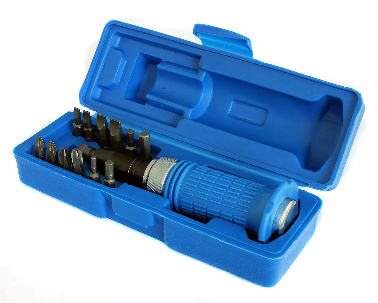 Impact Driver Bolster Screwdriver Kit 1/2" Dr   13 Philips Flat Hex  Bits & Case