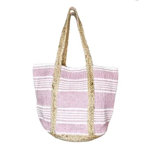 Isla Tote Pink/White Stripes