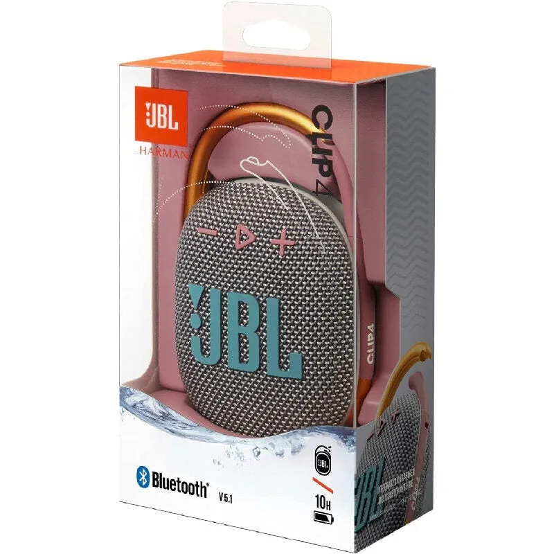 JBL Clip 4 Portable Bluetooth Speaker Gray