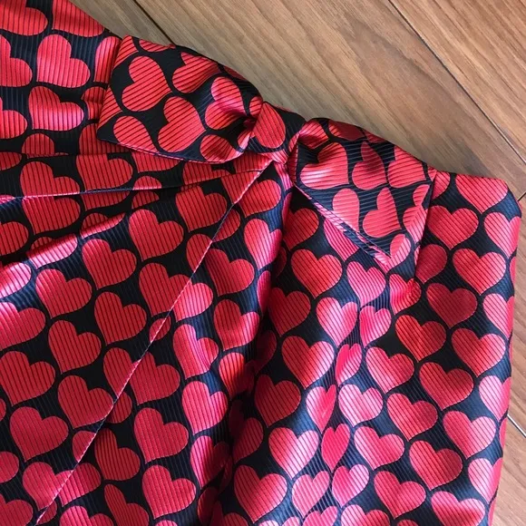 J.CREW Bow Wrap Skirt In Jackquard Hearts Size 2