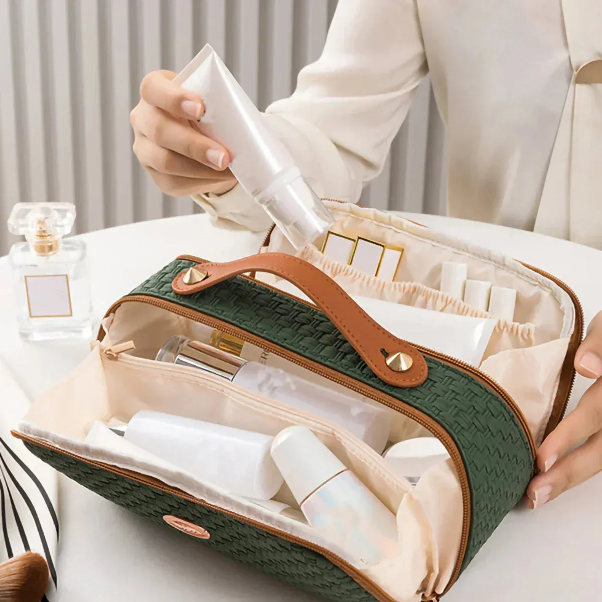 Jemma | Large Waterproof Cosmetic Makeup Travel Bag