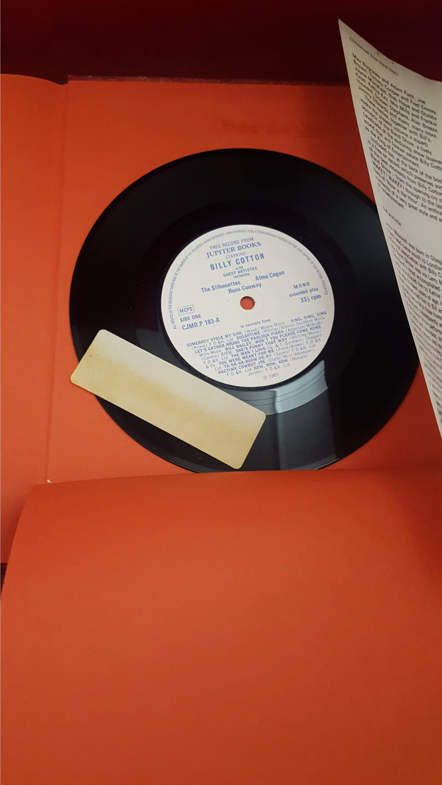 John Maxwell - The Greatest Billy Cotton Band Show, Jupiter, 1976, Signed & Record