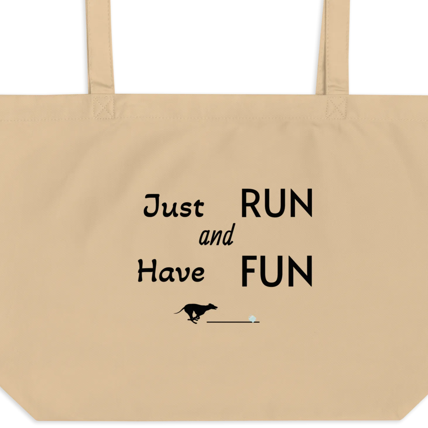 Just Run Fast CAT X-Large Tote/ Shopping Bag