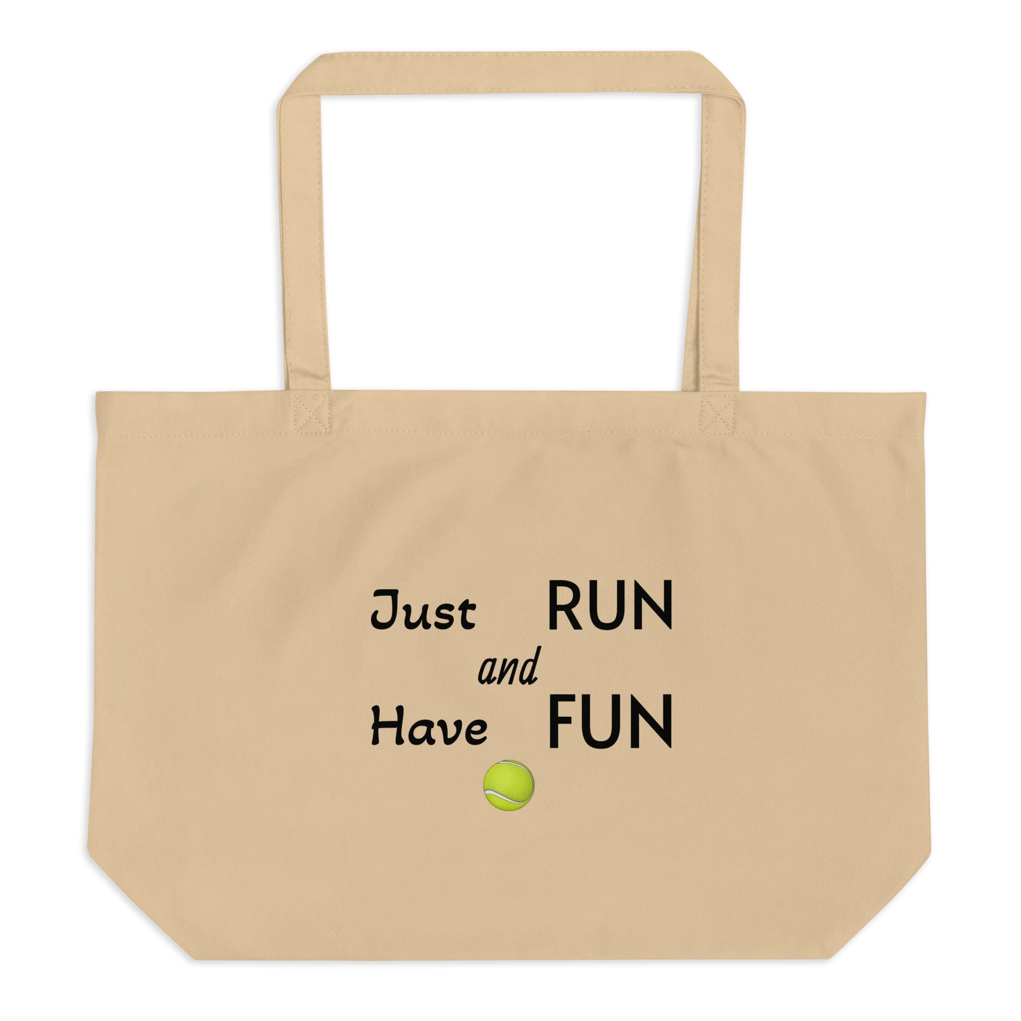 Just Run Tennis Ball X-Large Tote/ Shopping Bag