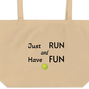 Just Run Tennis Ball X-Large Tote/ Shopping Bag