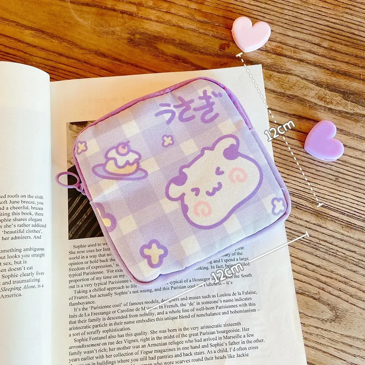 Kawaii Bear Storage Bag 🐻✨ | Large Capacity Sanitary Napkin & Coin Organizer Bag 🌸💖