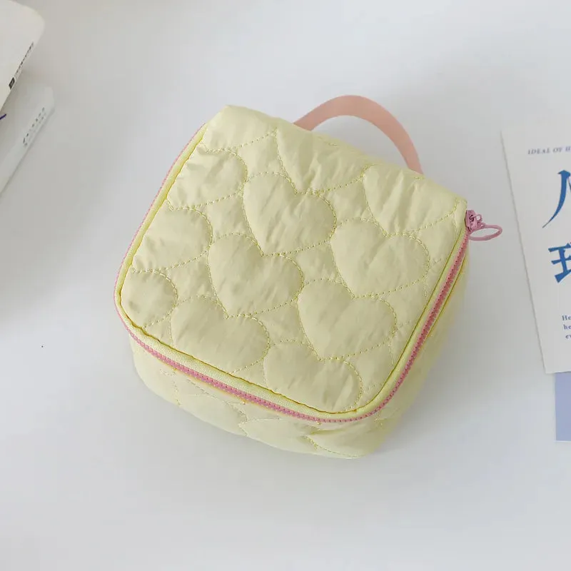 Kawaii Love Makeup Bag 🌸✨ | Adorable Large Capacity Travel Handbag & Wash Bag 👜💕