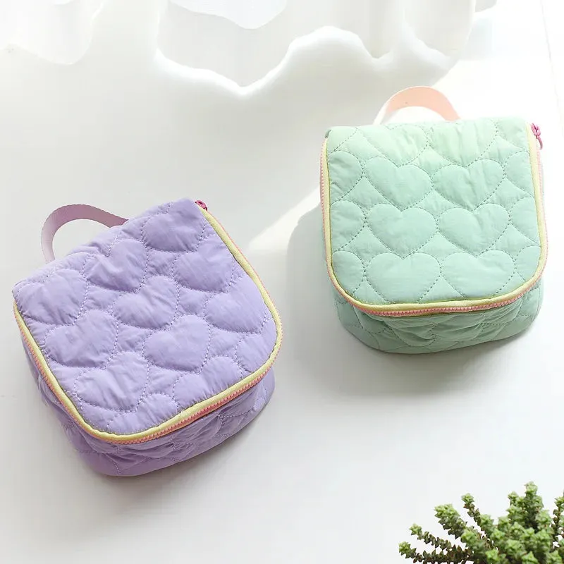 Kawaii Love Makeup Bag 🌸✨ | Adorable Large Capacity Travel Handbag & Wash Bag 👜💕