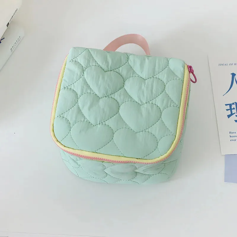 Kawaii Love Makeup Bag 🌸✨ | Adorable Large Capacity Travel Handbag & Wash Bag 👜💕
